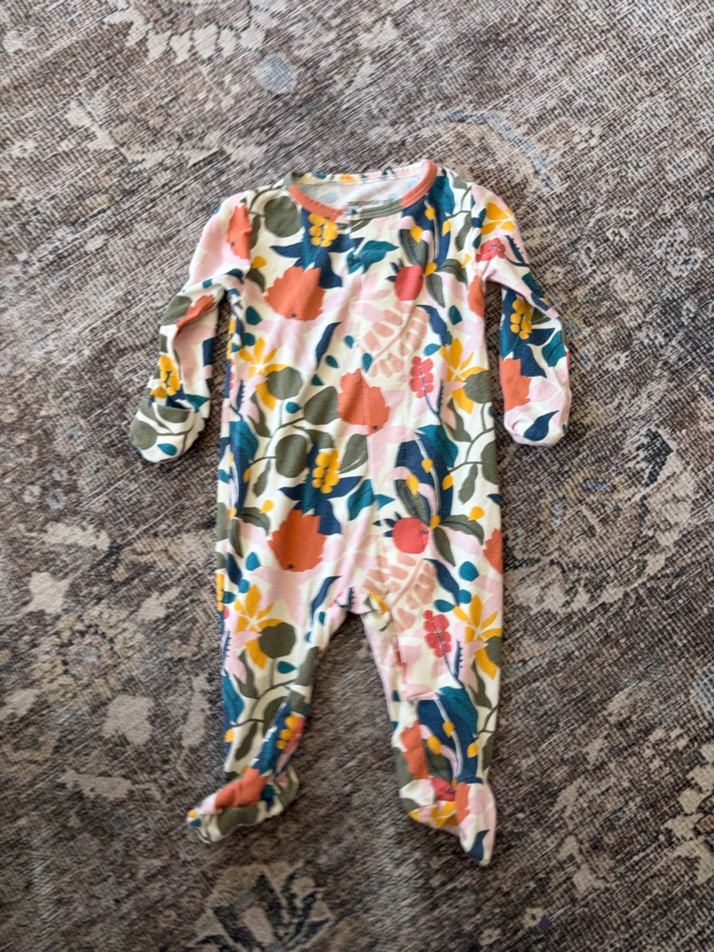 Magnetic me floral print footie Size 0-3 months